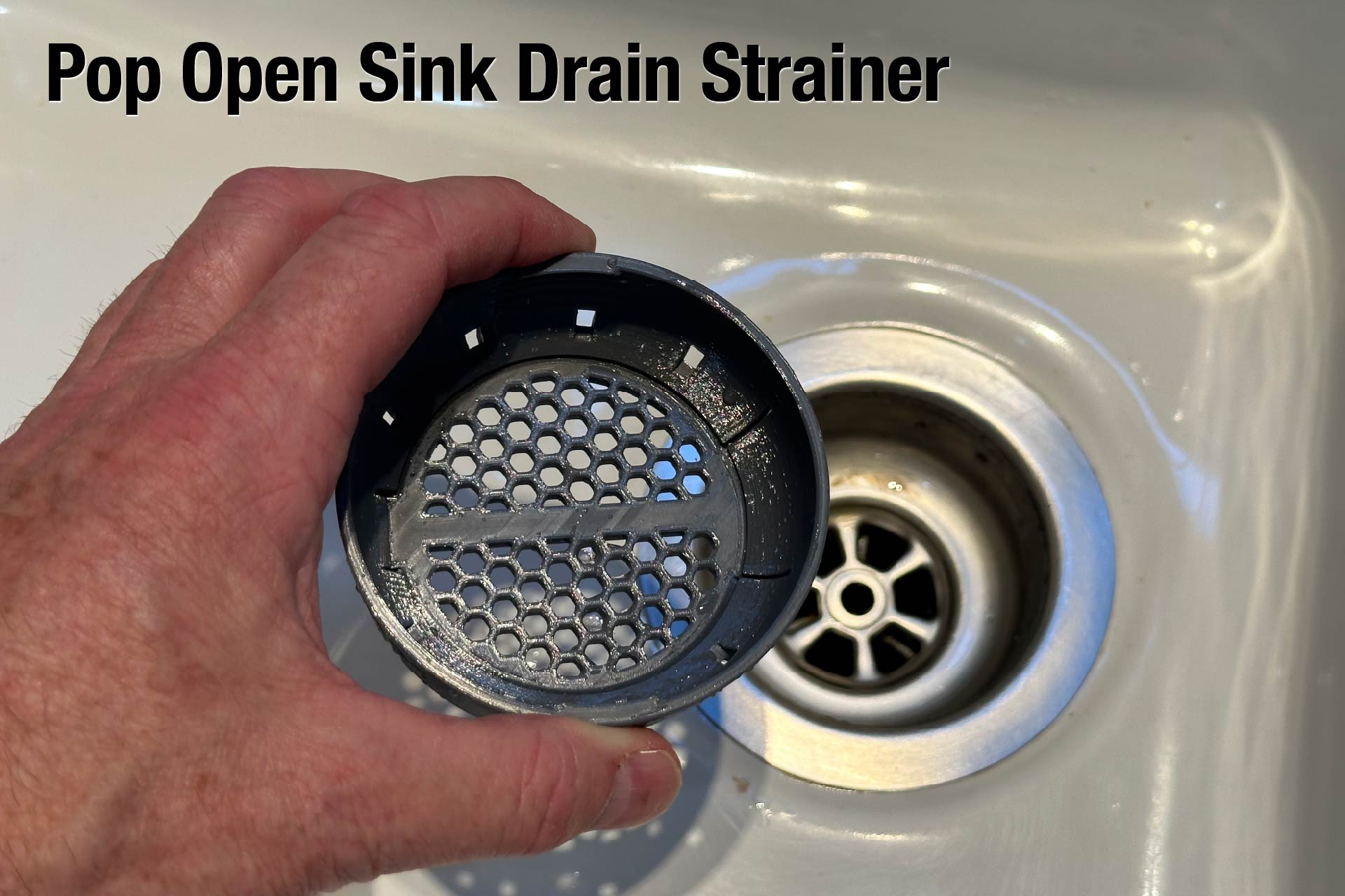 Pop Open Sink Strainer